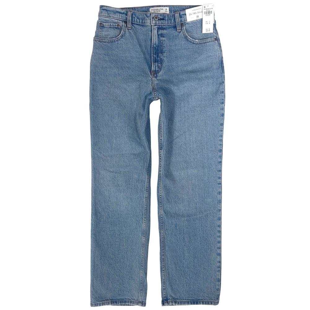 Abercrombie 90s Straight Jeans 29 Short S NWT High Rise A&F Casual Normcore
